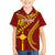 Personalised Fiji Rotuma Family Matching Off Shoulder Short Dress and Hawaiian Shirt Fijian Tapa Pattern LT14 Son's Shirt Maroon - Polynesian Pride