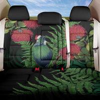 New Zealand Tui Bird Christmas Back Car Seat Cover Maori Fern Mix Pohotukawa LT14 One Size Black - Polynesian Pride
