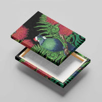 New Zealand Tui Bird Christmas Canvas Wall Art Maori Fern Mix Pohotukawa LT14 - Polynesian Pride