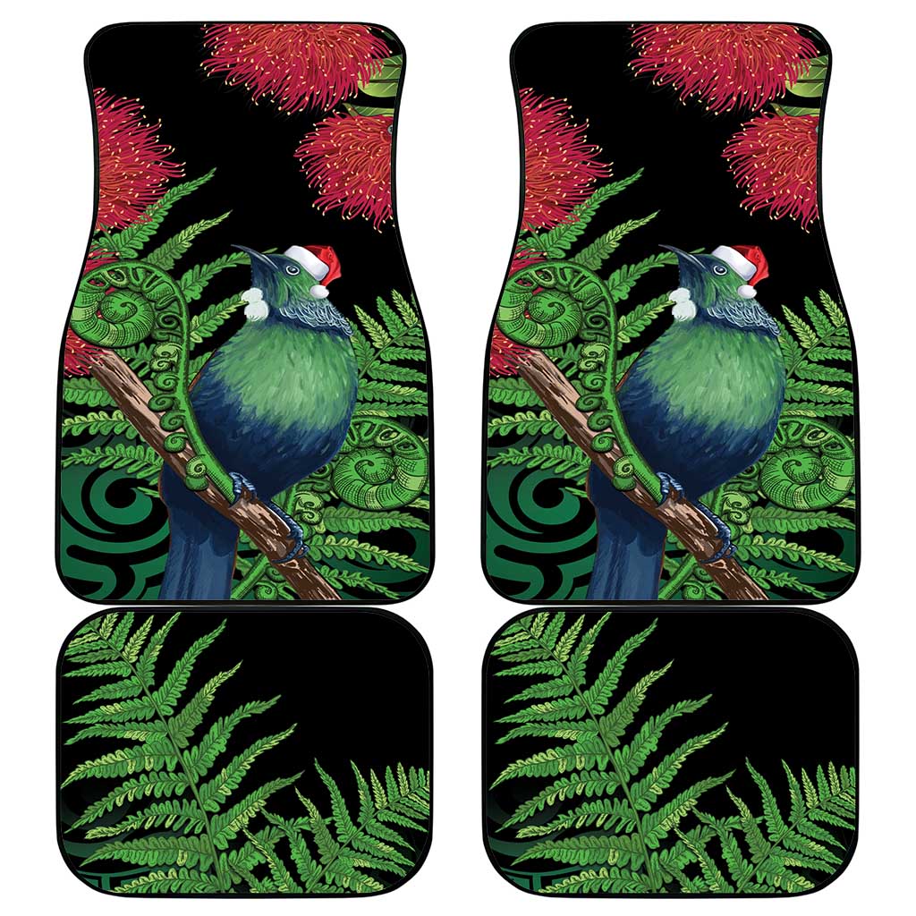 New Zealand Tui Bird Christmas Car Mats Maori Fern Mix Pohotukawa LT14 - Polynesian Pride
