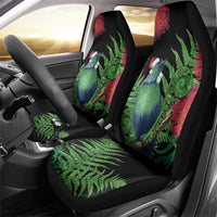 New Zealand Tui Bird Christmas Car Seat Cover Maori Fern Mix Pohotukawa LT14 - Polynesian Pride