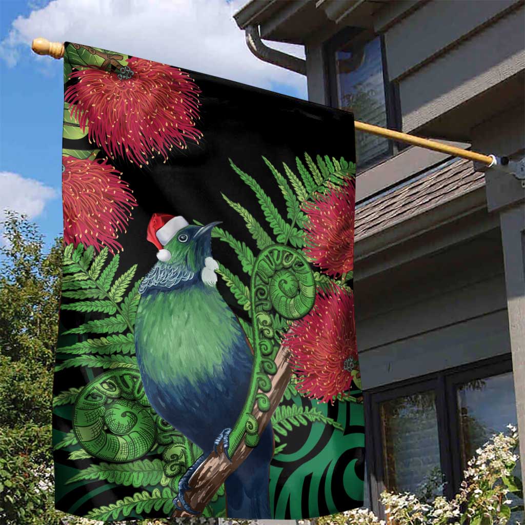 New Zealand Tui Bird Christmas Garden Flag Maori Fern Mix Pohotukawa LT14 - Polynesian Pride