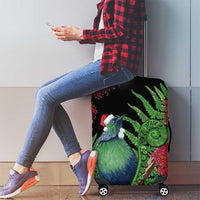 New Zealand Tui Bird Christmas Luggage Cover Maori Fern Mix Pohotukawa LT14 - Polynesian Pride