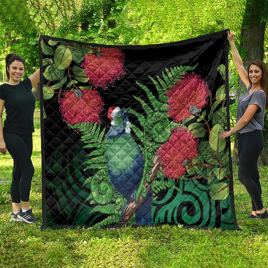 New Zealand Tui Bird Christmas Quilt Maori Fern Mix Pohotukawa LT14 - Polynesian Pride