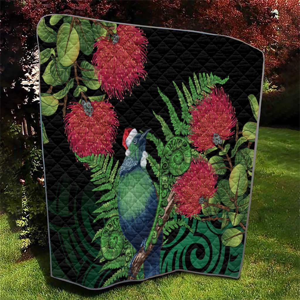 New Zealand Tui Bird Christmas Quilt Maori Fern Mix Pohotukawa LT14 - Polynesian Pride