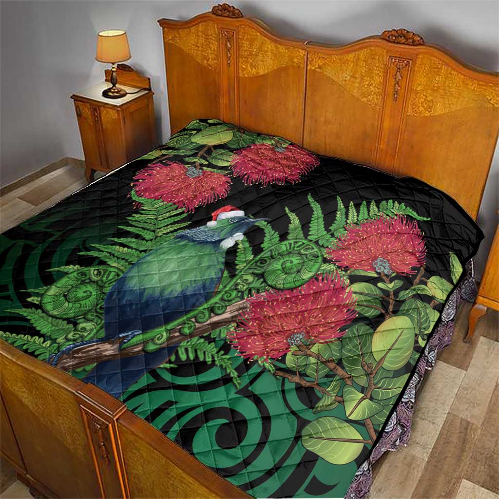 New Zealand Tui Bird Christmas Quilt Maori Fern Mix Pohotukawa LT14 - Polynesian Pride