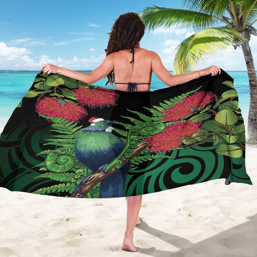 New Zealand Tui Bird Christmas Sarong Maori Fern Mix Pohotukawa LT14 - Polynesian Pride
