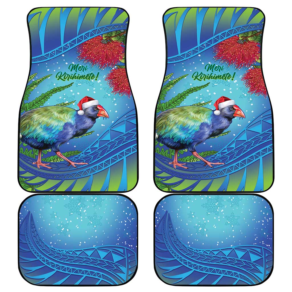 New Zealand Takahe Christmas Car Mats Maori Fern Mix Pohotukawa LT14 - Polynesian Pride
