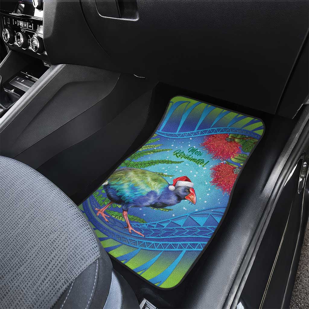 New Zealand Takahe Christmas Car Mats Maori Fern Mix Pohotukawa LT14 - Polynesian Pride