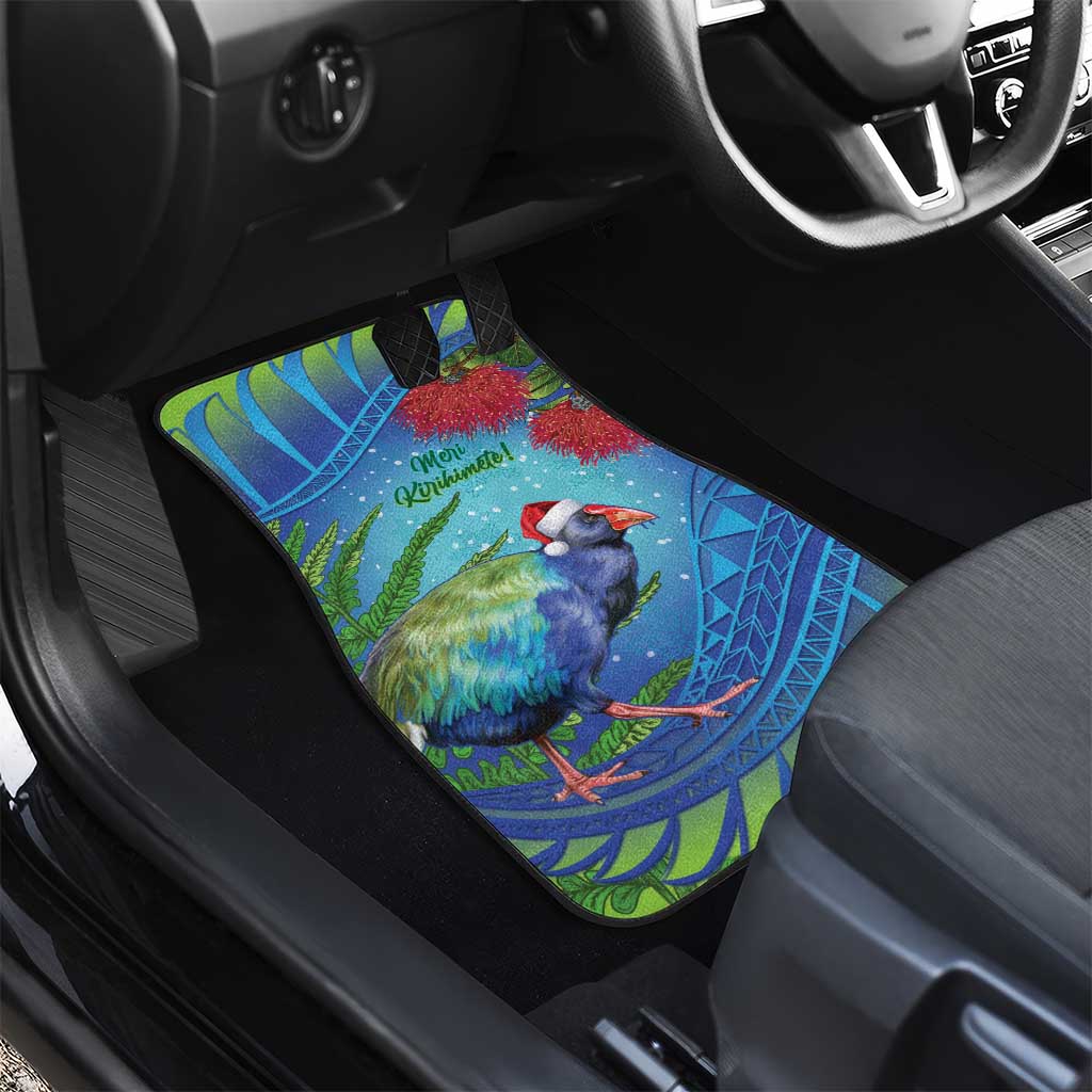 New Zealand Takahe Christmas Car Mats Maori Fern Mix Pohotukawa LT14 - Polynesian Pride