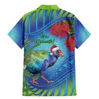 New Zealand Takahe Christmas Family Matching Mermaid Dress and Hawaiian Shirt Maori Fern Mix Pohotukawa LT14 - Polynesian Pride