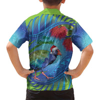 New Zealand Takahe Christmas Hawaiian Shirt Maori Fern Mix Pohotukawa LT14 - Polynesian Pride