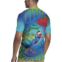 New Zealand Takahe Christmas Rugby Jersey Maori Fern Mix Pohotukawa LT14 - Polynesian Pride