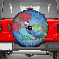 New Zealand Takahe Christmas Spare Tire Cover Maori Fern Mix Pohotukawa LT14 - Polynesian Pride