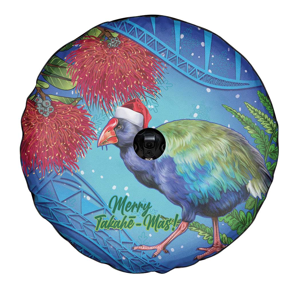 New Zealand Takahe Christmas Spare Tire Cover Maori Fern Mix Pohotukawa LT14 - Polynesian Pride