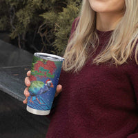 New Zealand Takahe Christmas Tumbler Cup Maori Fern Mix Pohotukawa LT14 - Polynesian Pride