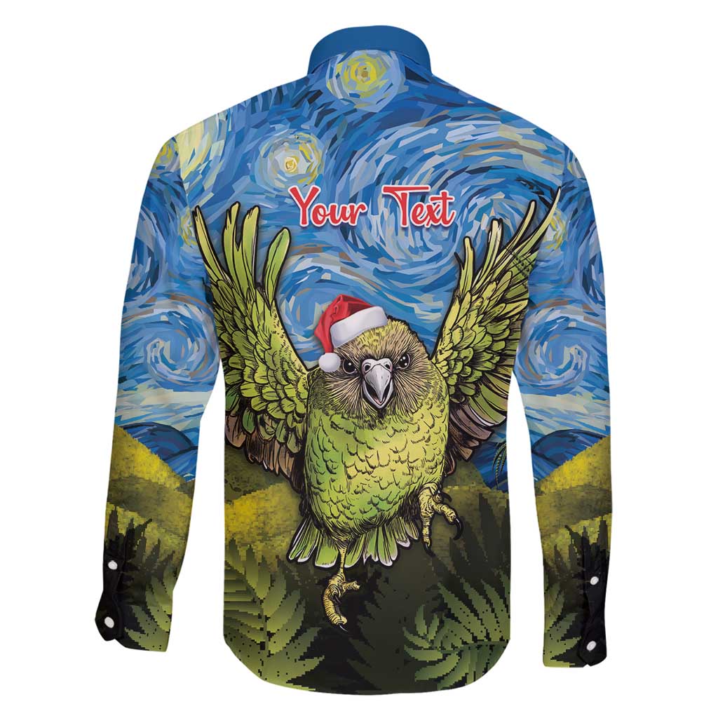 Personalised Jumping Kakapo Christmas Family Matching Summer Maxi Dress and Hawaiian Shirt New Zealand Fern - Starry Night Style LT14 - Polynesian Pride
