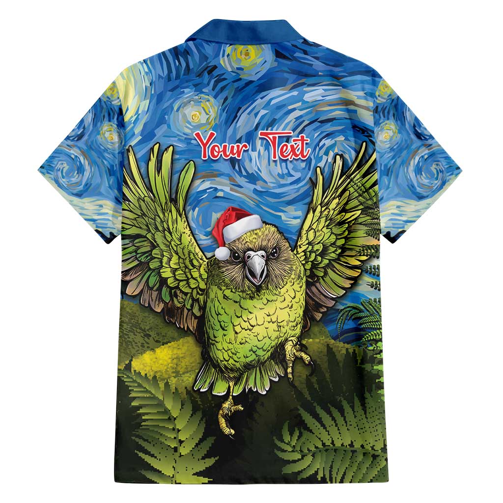 Personalised Jumping Kakapo Christmas Family Matching Tank Maxi Dress and Hawaiian Shirt New Zealand Fern - Starry Night Style LT14 - Polynesian Pride