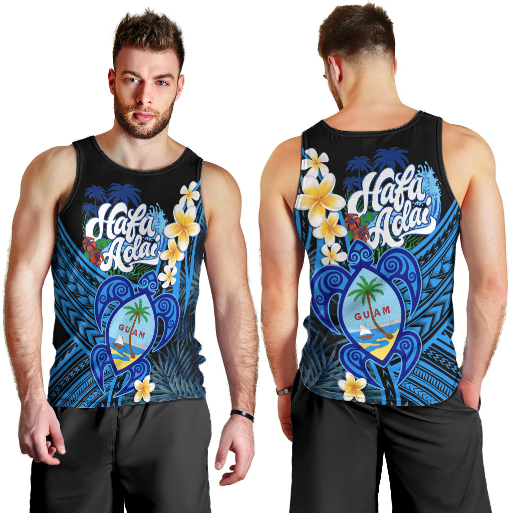 Hafa Adai Guam Men Tank Top Guahan Sea Turtle Tropical Style LT14 - Polynesian Pride