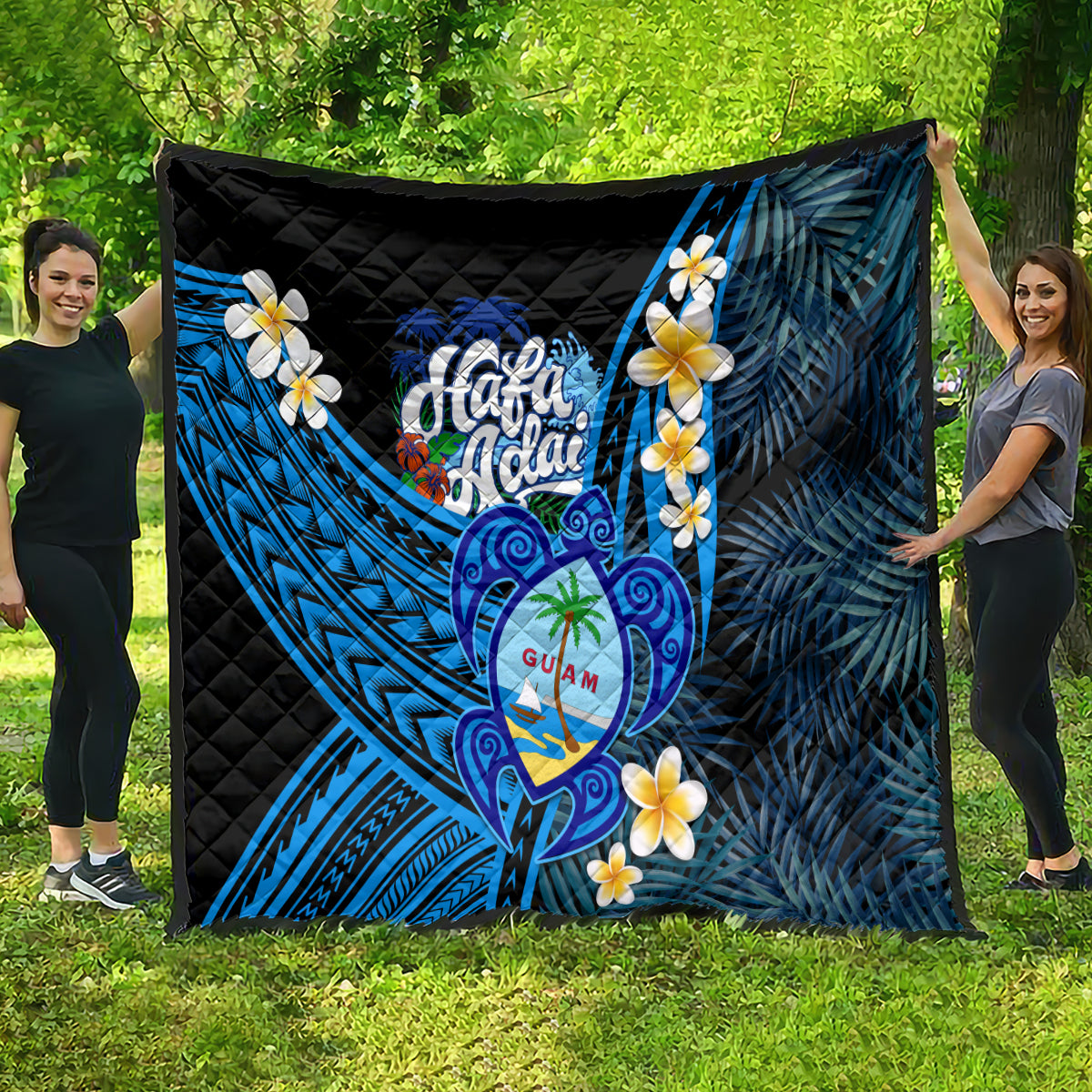 Hafa Adai Guam Quilt Guahan Sea Turtle Tropical Style LT14 - Polynesian Pride