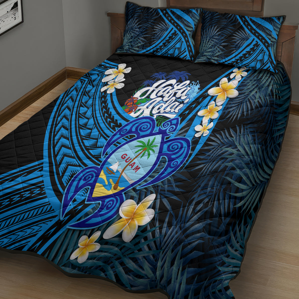 Hafa Adai Guam Quilt Bed Set Guahan Sea Turtle Tropical Style LT14 - Polynesian Pride