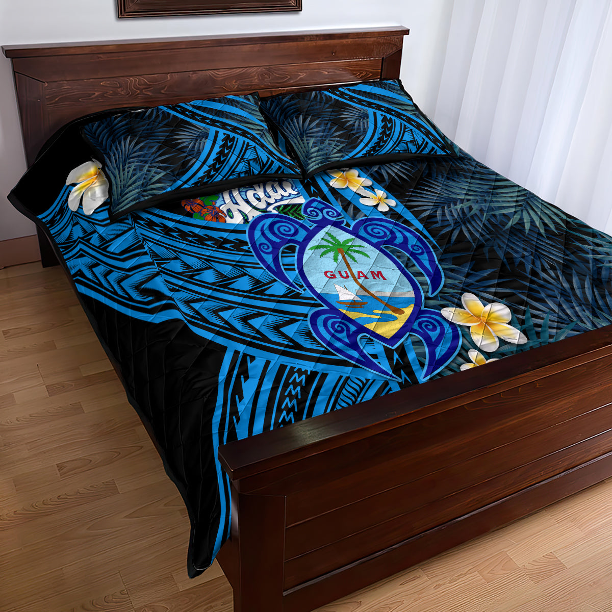 Hafa Adai Guam Quilt Bed Set Guahan Sea Turtle Tropical Style LT14 - Polynesian Pride