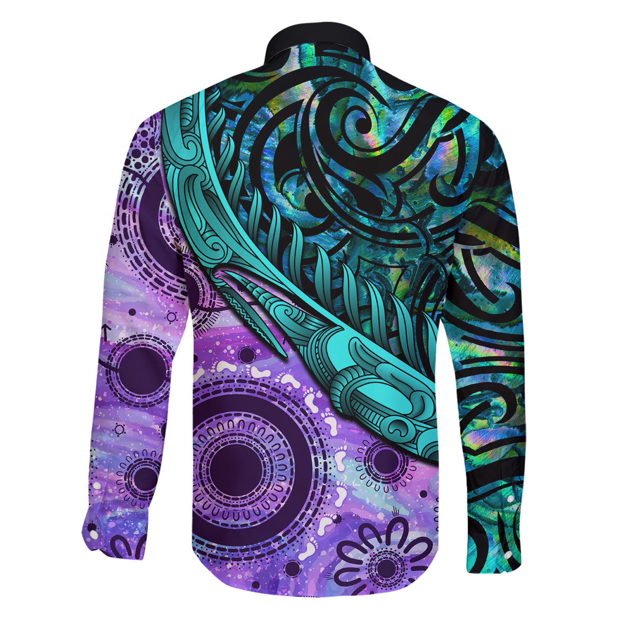 New Zealand Paua Shell With Australia Opal Unique Combine Family Matching Summer Maxi Dress and Hawaiian Shirt LT14 - Polynesian Pride