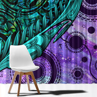 New Zealand Paua Shell With Australia Opal Unique Combine Window Curtain LT14 - Polynesian Pride
