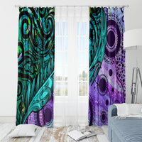 New Zealand Paua Shell With Australia Opal Unique Combine Window Curtain LT14 - Polynesian Pride