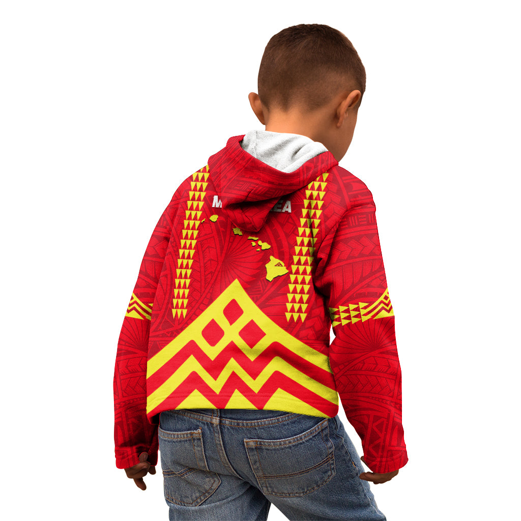 Hawaii Mauna Kea Kid Hoodie Hawaiian Kakau Tribal Pattern LT14 - Polynesian Pride