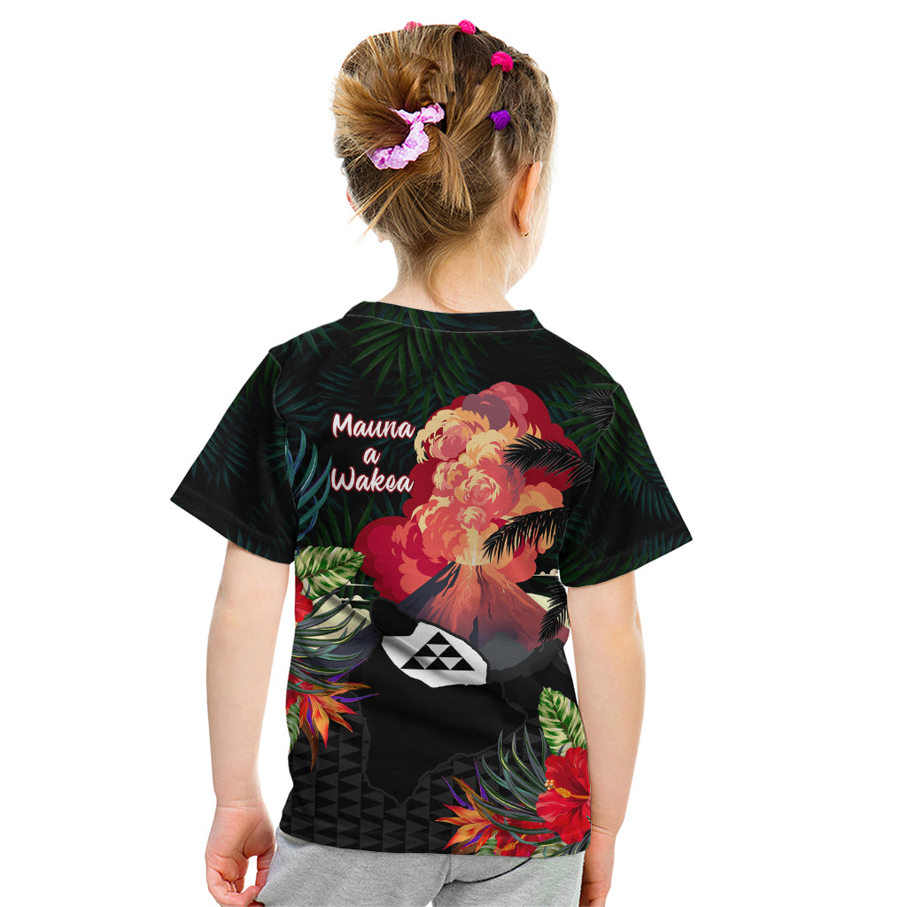 Hawaii Mauna Kea Kid T Shirt White Mountain With Nene Tropical Vibes LT14 - Polynesian Pride
