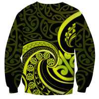 Lime Green New Zealand Mangopare Sweatshirt Aotearoa Maori Koru Style LT14 - Polynesian Pride