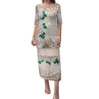 Cook Islands Tiare Maori With Conch Shell Family Matching Puletasi and Hawaiian Shirt 2025 Pasifika Polynesian Tattoo LT14 Mom's Dress Brown - Polynesian Pride