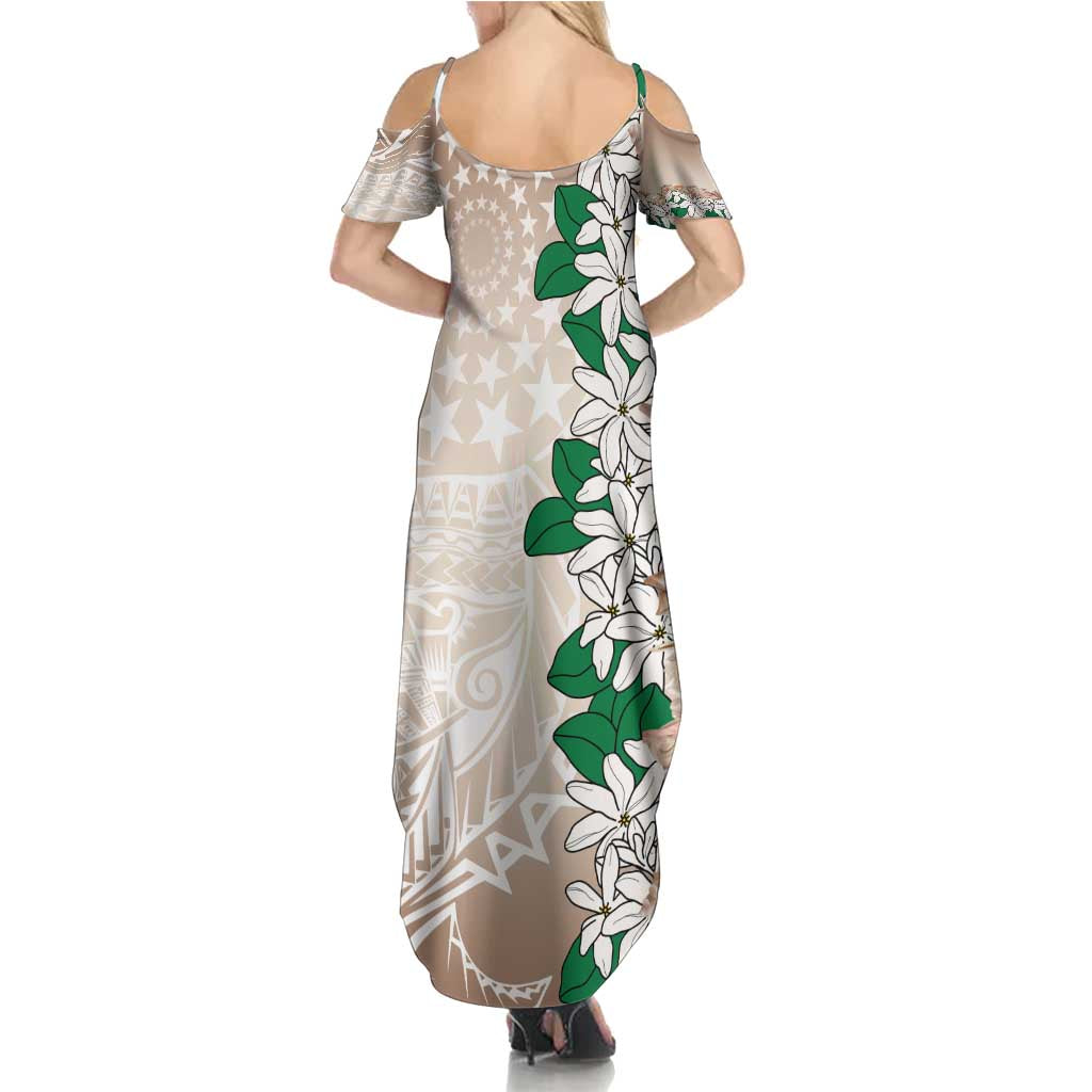 Cook Islands Tiare Maori With Conch Shell Family Matching Summer Maxi Dress and Hawaiian Shirt 2025 Pasifika Polynesian Tattoo LT14 - Polynesian Pride
