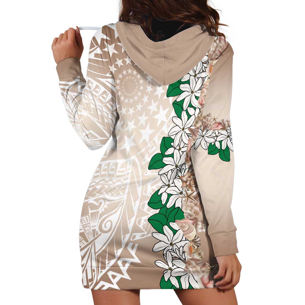 Cook Islands Tiare Maori With Conch Shell Hoodie Dress 2025 Pasifika Polynesian Tattoo