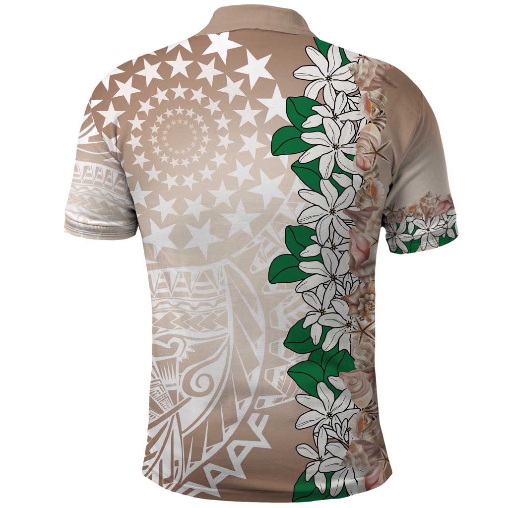 Cook Islands Tiare Maori With Conch Shell Polo Shirt 2025 Pasifika Polynesian Tattoo LT14 - Polynesian Pride