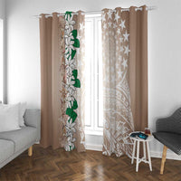 Cook Islands Tiare Maori With Conch Shell Window Curtain 2025 Pasifika Polynesian Tattoo