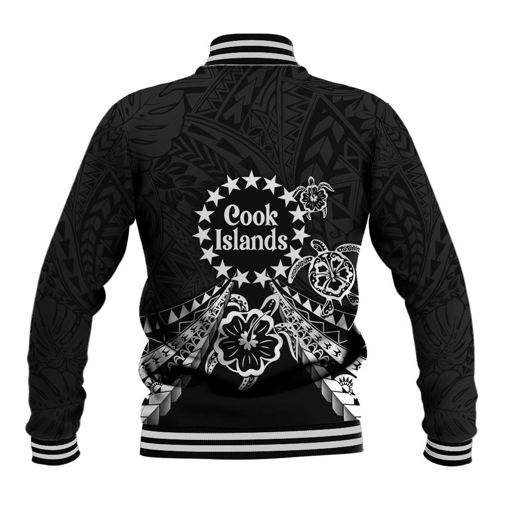 Kia Orana Cook Islands Baseball Jacket 2025 Pasifika Polynesian Turtle Black Color