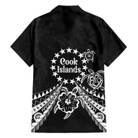Kia Orana Cook Islands Family Matching Off The Shoulder Long Sleeve Dress and Hawaiian Shirt 2025 Pasifika Polynesian Turtle Black Color LT14 - Polynesian Pride