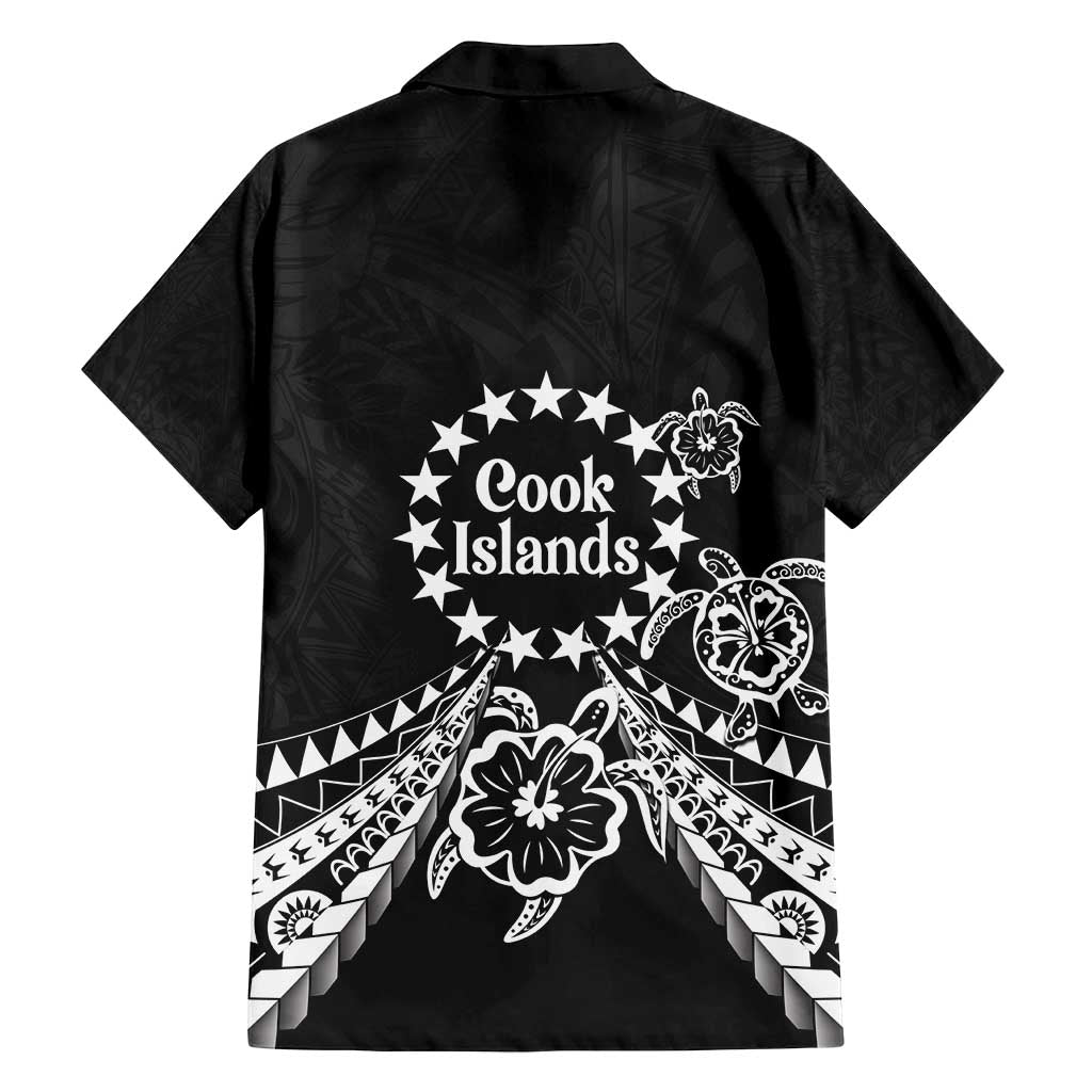 Kia Orana Cook Islands Family Matching Off Shoulder Maxi Dress and Hawaiian Shirt 2025 Pasifika Polynesian Turtle Black Color LT14 - Polynesian Pride