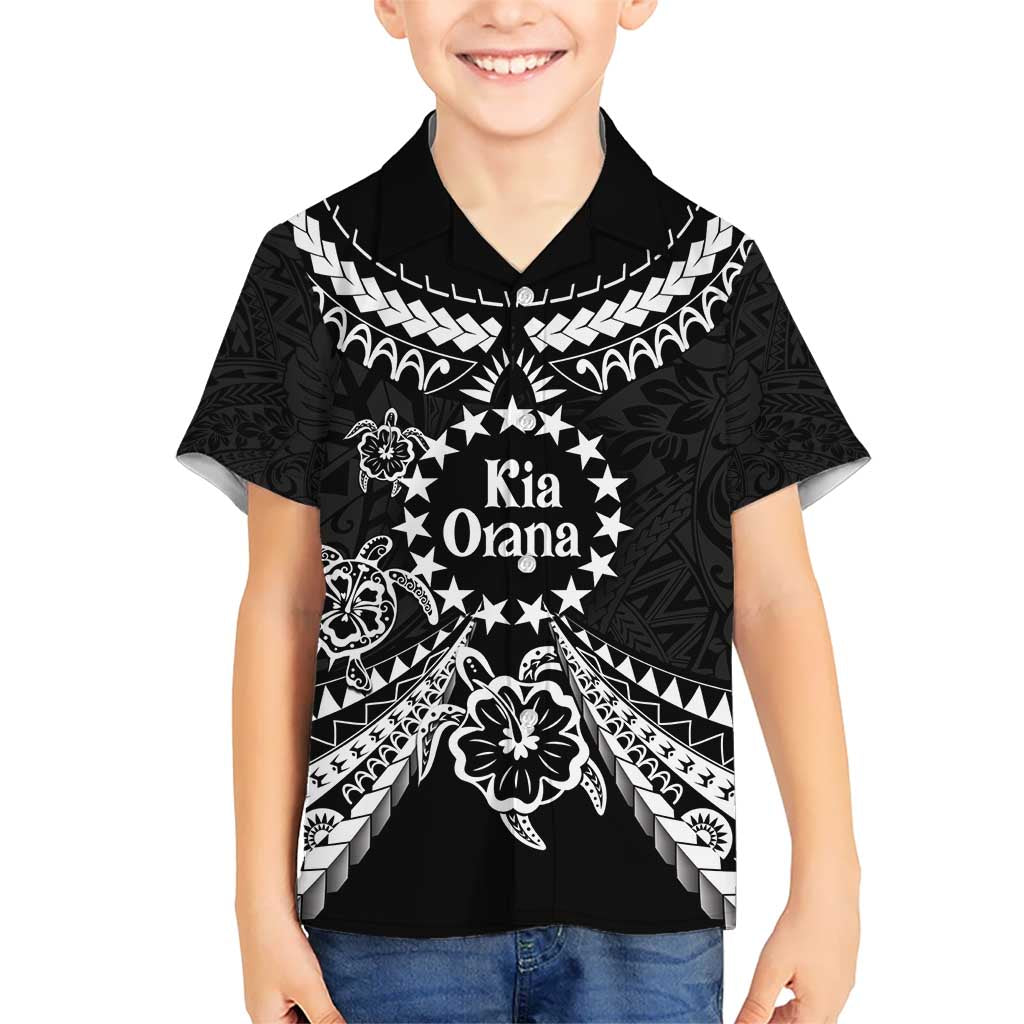 Kia Orana Cook Islands Hawaiian Shirt 2025 Pasifika Polynesian Turtle Black Color