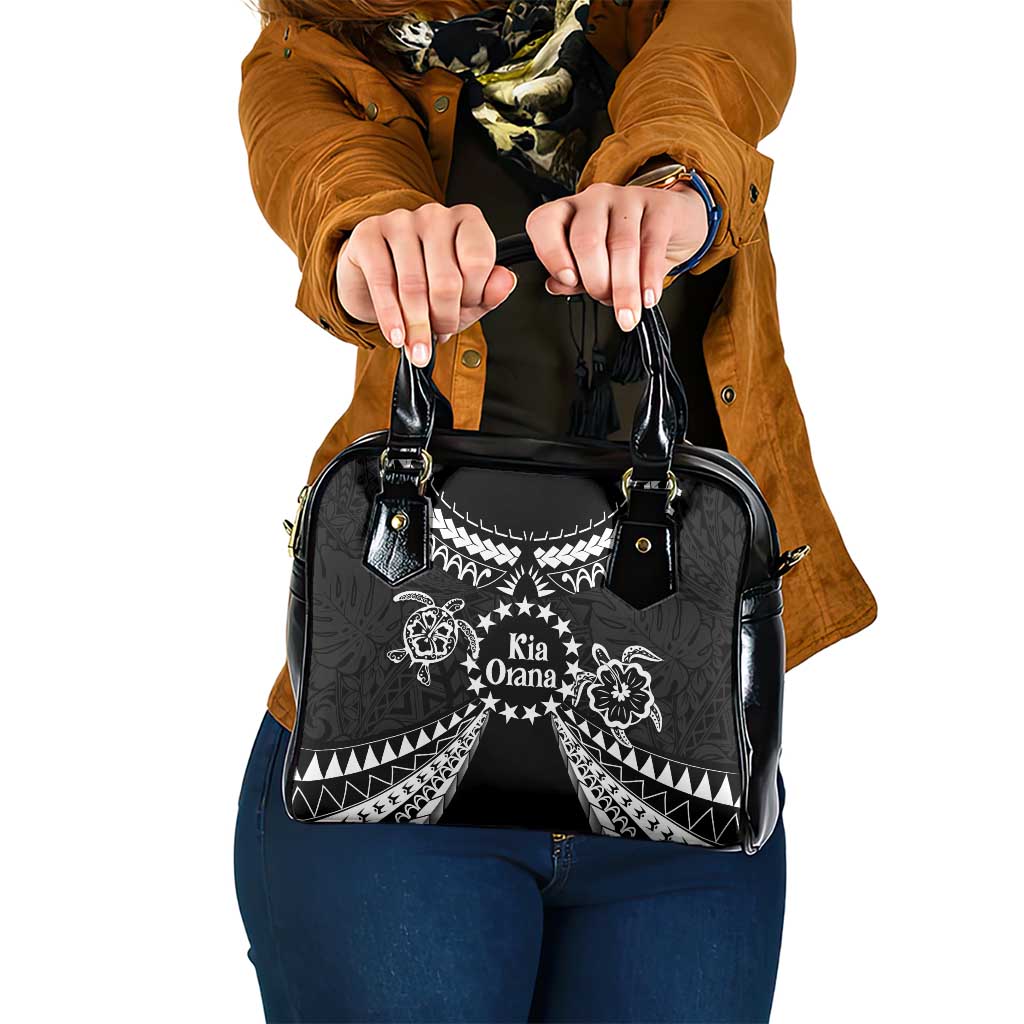 Kia Orana Cook Islands Shoulder Handbag 2025 Pasifika Polynesian Turtle Black Color