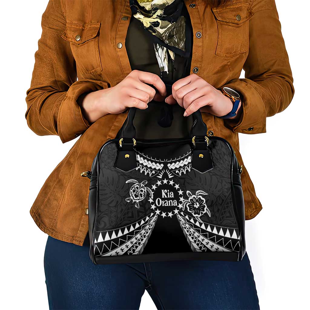 Kia Orana Cook Islands Shoulder Handbag 2025 Pasifika Polynesian Turtle Black Color