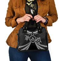 Kia Orana Cook Islands Shoulder Handbag 2025 Pasifika Polynesian Turtle Black Color