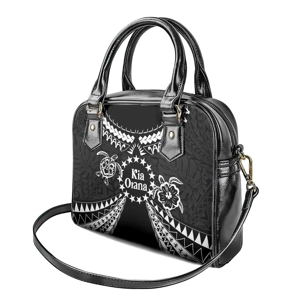 Kia Orana Cook Islands Shoulder Handbag 2025 Pasifika Polynesian Turtle Black Color
