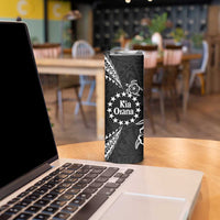 Kia Orana Cook Islands Skinny Tumbler 2025 Pasifika Polynesian Turtle Black Color