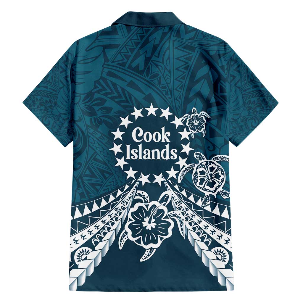 Kia Orana Cook Islands Family Matching Summer Maxi Dress and Hawaiian Shirt Polynesian Turtle Crowberry Blue Color LT14 - Polynesian Pride