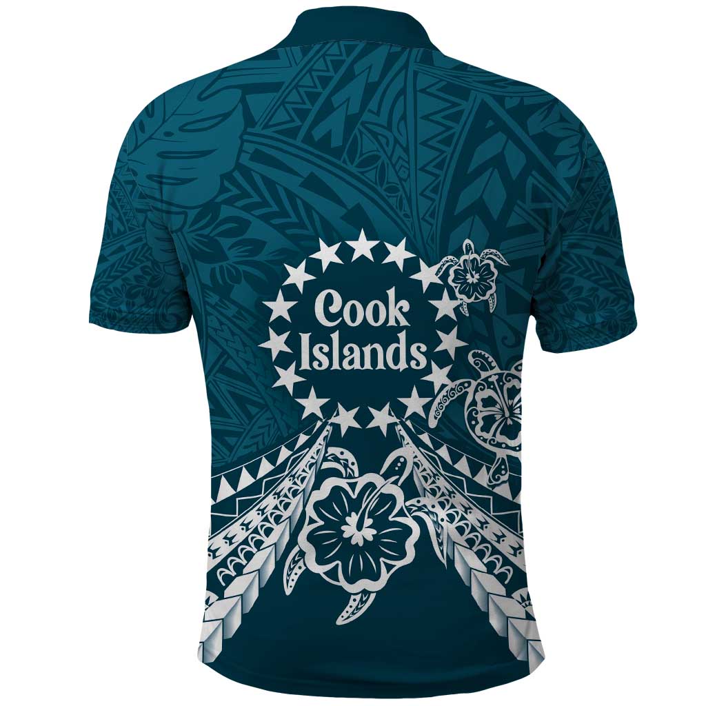 Kia Orana Cook Islands Polo Shirt Polynesian Turtle Crowberry Blue Color LT14 - Polynesian Pride