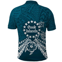 Kia Orana Cook Islands Polo Shirt Polynesian Turtle Crowberry Blue Color LT14 - Polynesian Pride