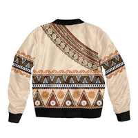Bula Fiji Bomber Jacket 2025 Pasifika Traditional Fijian Masi LT14 - Polynesian Pride